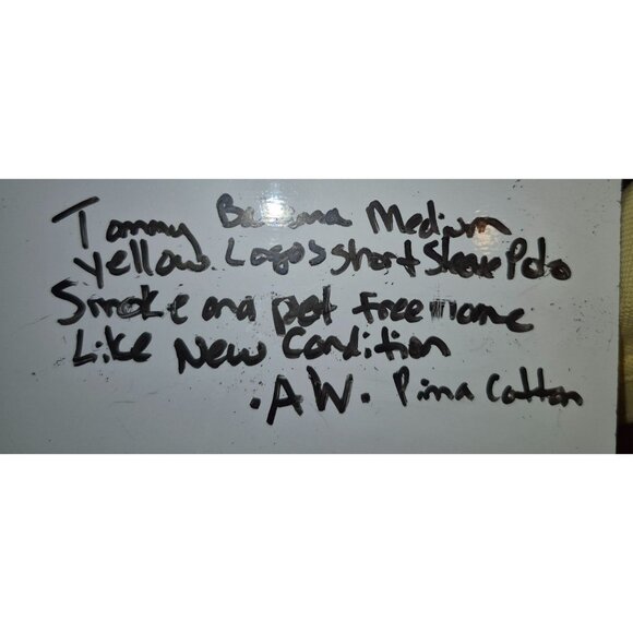 Tommy Bahama Yellow Polo Shirt M 100% Cotton Embroidered Logo - Picture 7 of 7